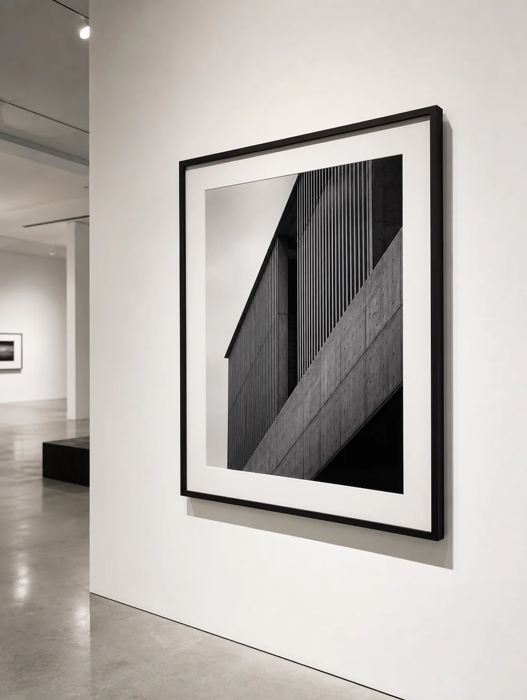 Museum-grade landscape print in gallery setting